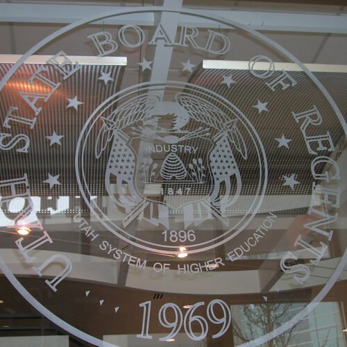 glass etching sign