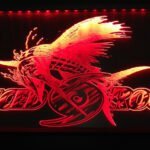 LED lit laser sign