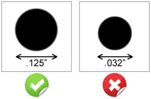 dot size