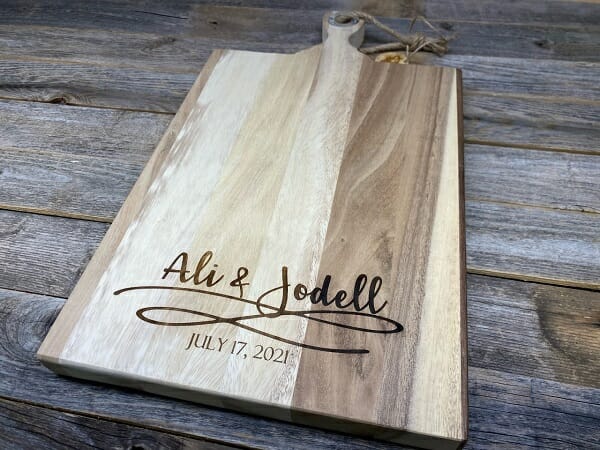 laser engraved cut board